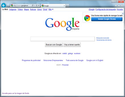 Ie9 Pantalla de Internet Explorer 9