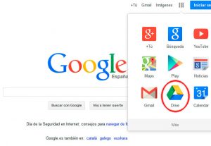 entrar a google drive desde incio de google